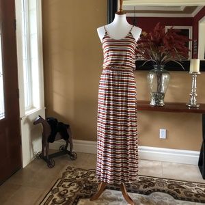 Exist Striped Spaghetti Strap Maxi Dress  NWOT